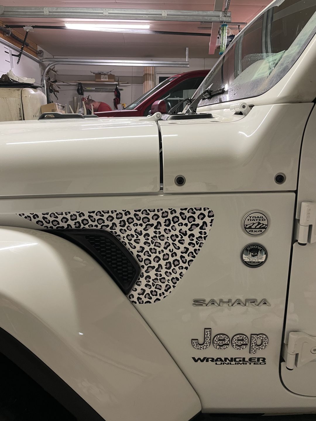 Customer photo review of Animal Print Fender Vent Premium Wrap Decal for Wrangler and Gladiator