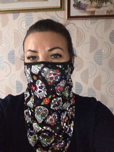 Customer photo review of Outdoor Riding Ears and Insect Repellent Mask Multifunctional Collar