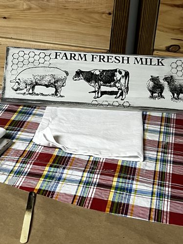 Customer photo review of Café Chocolat - Mesh Stencil 8.5x11