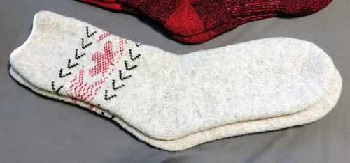 Customer photo review of J.B. Field's Icelandic "40 Below True North" Wool Winter Sock