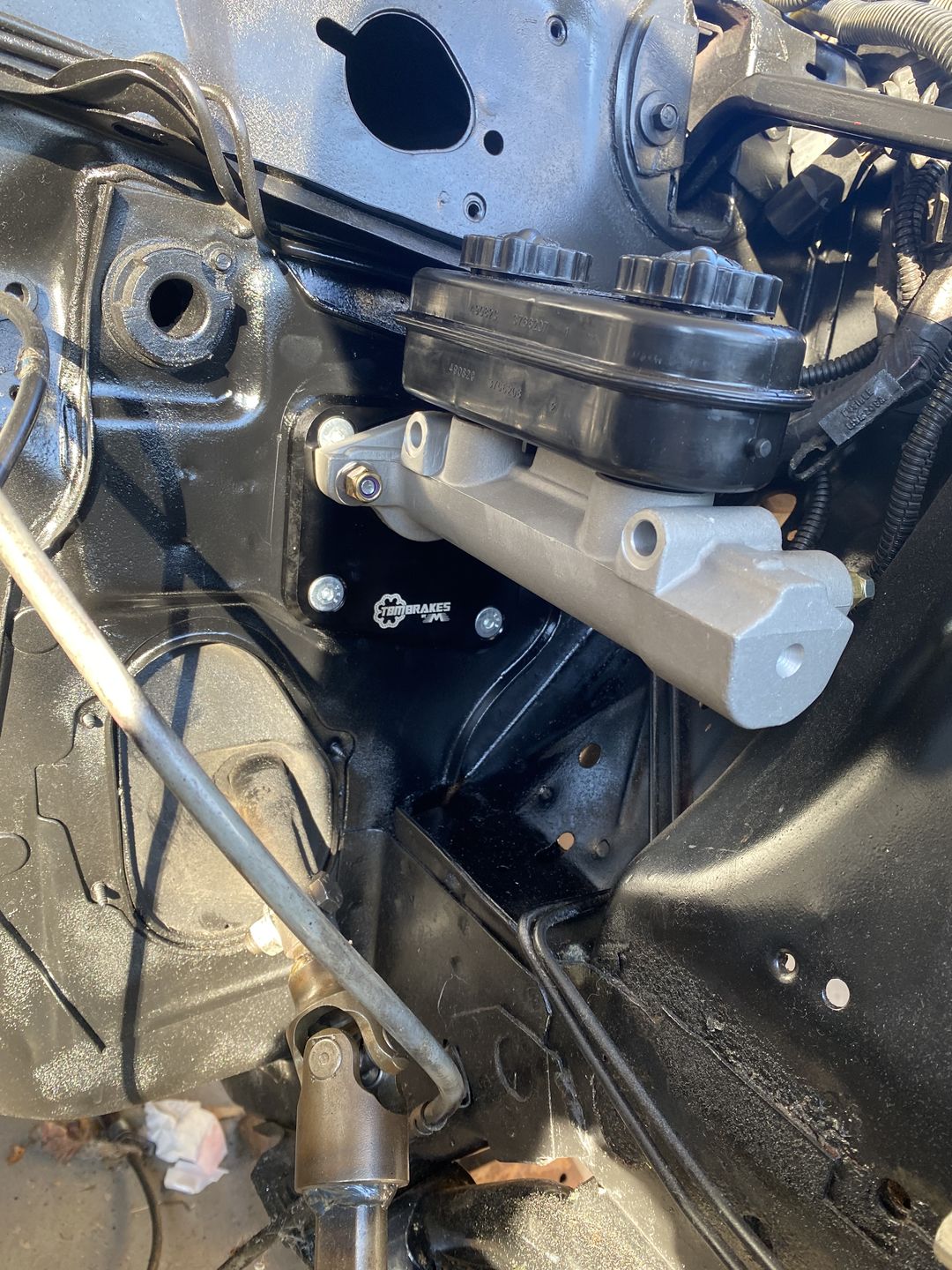 Customer photo review of Motion Raceworks 1979-93 Fox Body Billet Aluminum Master Cylinder Conversion Kit 20-10010