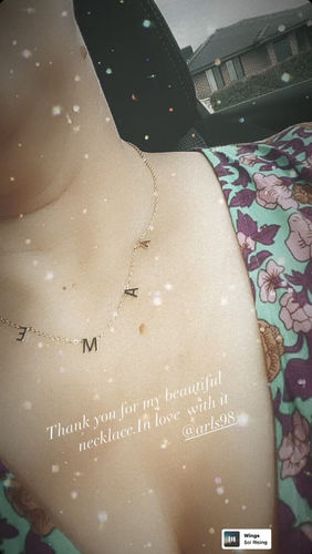 Customer photo review of The Original Letter Necklace