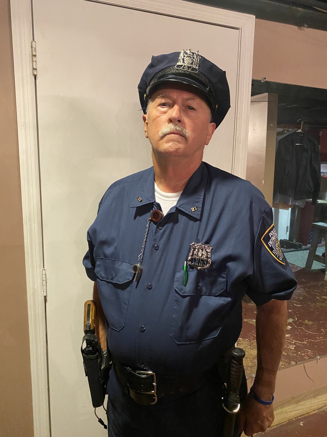 Customer photo review of NY New York Police Officer Badge Replica Movie Props *Customizable Badge Number*