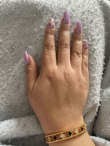 Customer photo review of CZ Beaded Black Floral Adjustment Bracelets