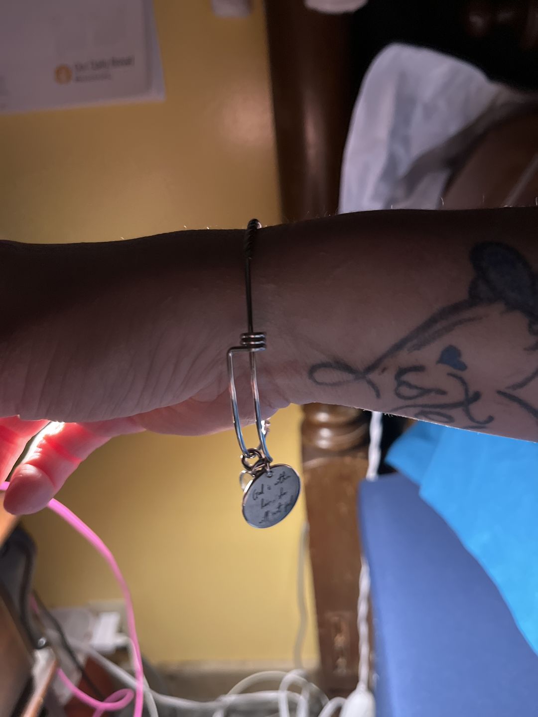 Customer photo review of God is Within Her, She Will Not Fail Bracelet