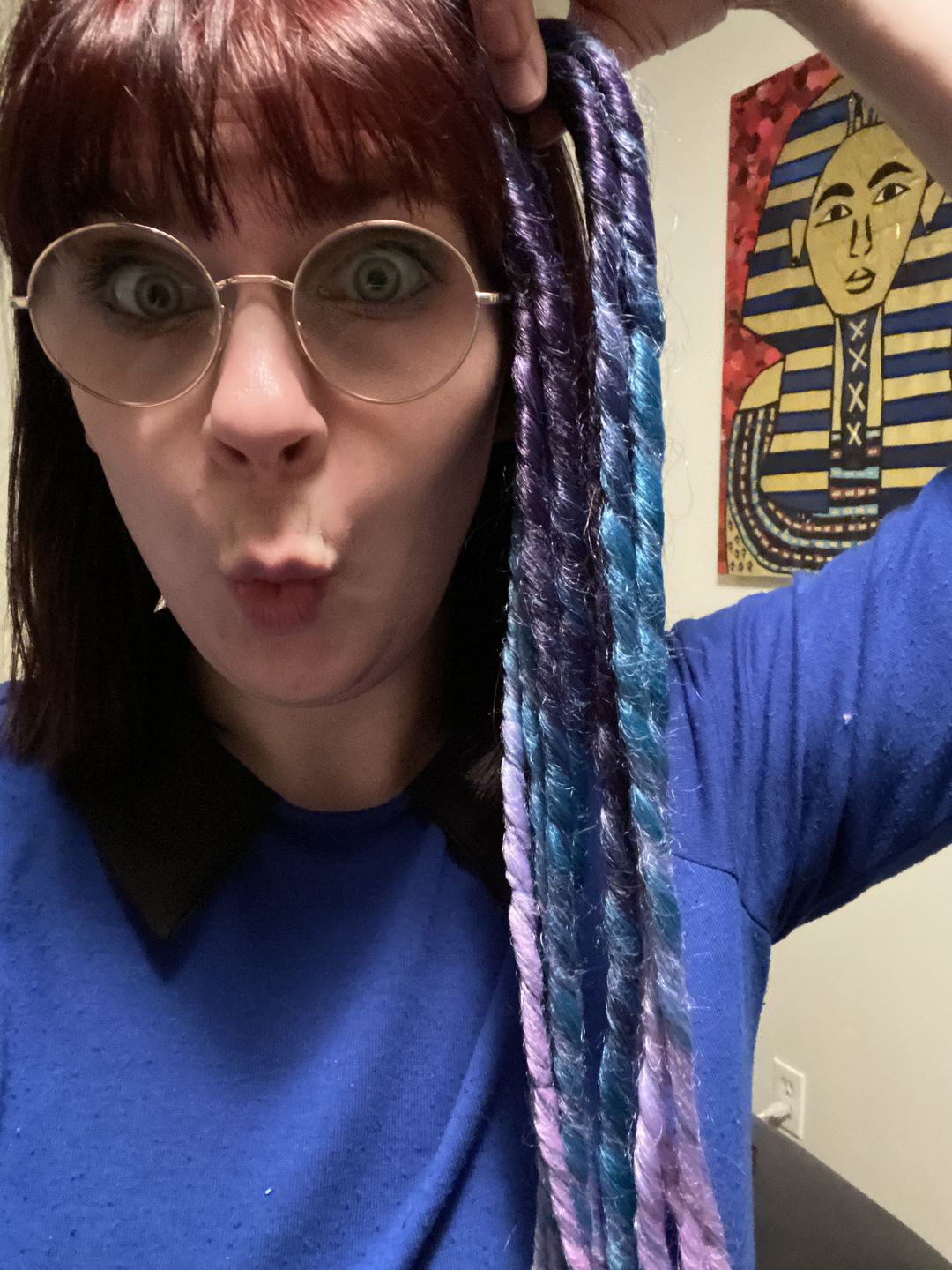 Customer photo review of PRE ORDER Cotton Candy Melt - (1 pack of 5 Dreads)