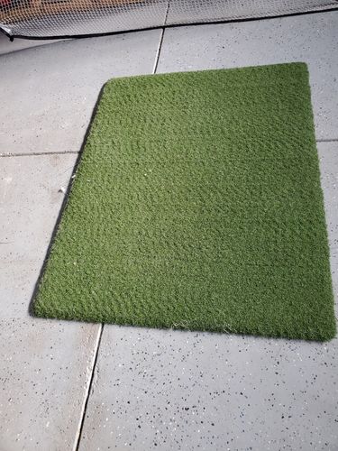 Customer photo review of TeeStrike Champ Golf Mat 4'x5'