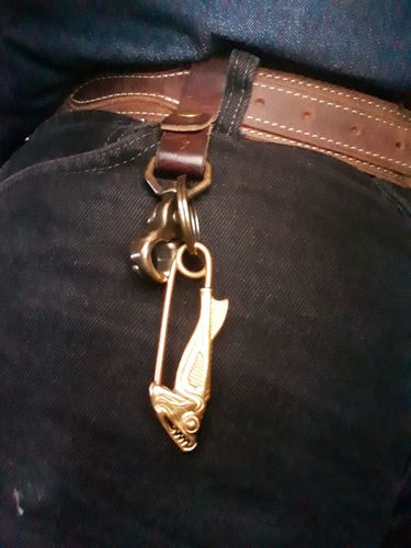 Customer photo review of Fish Keychain | Brass