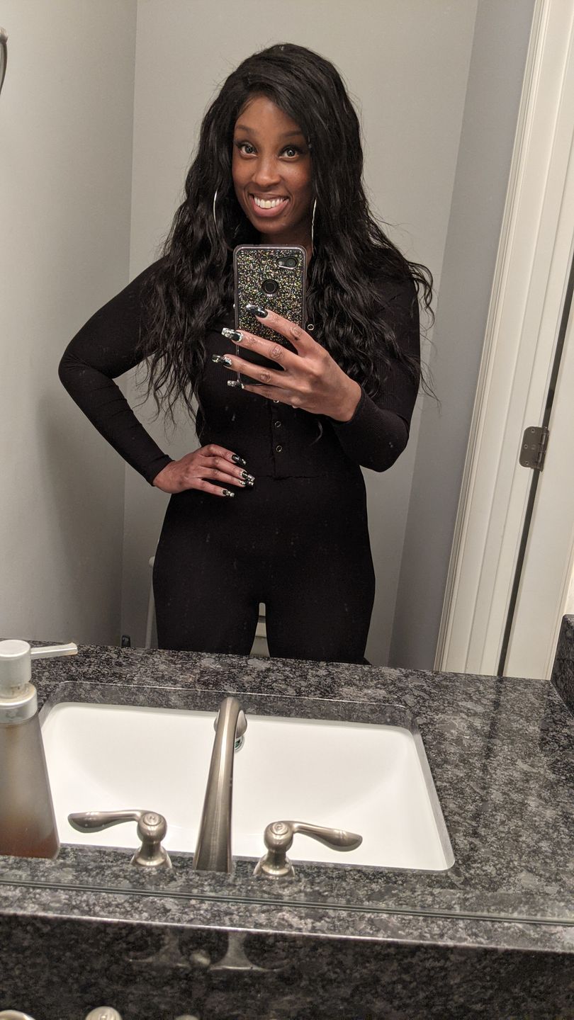 Customer photo review of Preplucked Body Wave 13x6 Lace Front Wigs AFB64