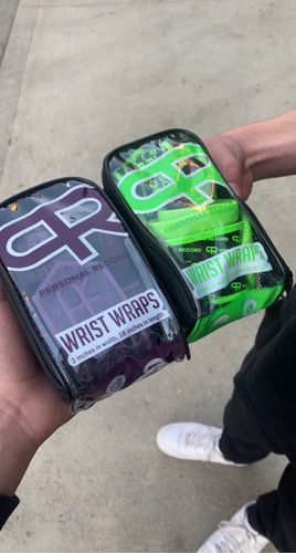 Customer photo review of Personal Record Heavy Duty Premium Wrist Wraps PR901 - Purple