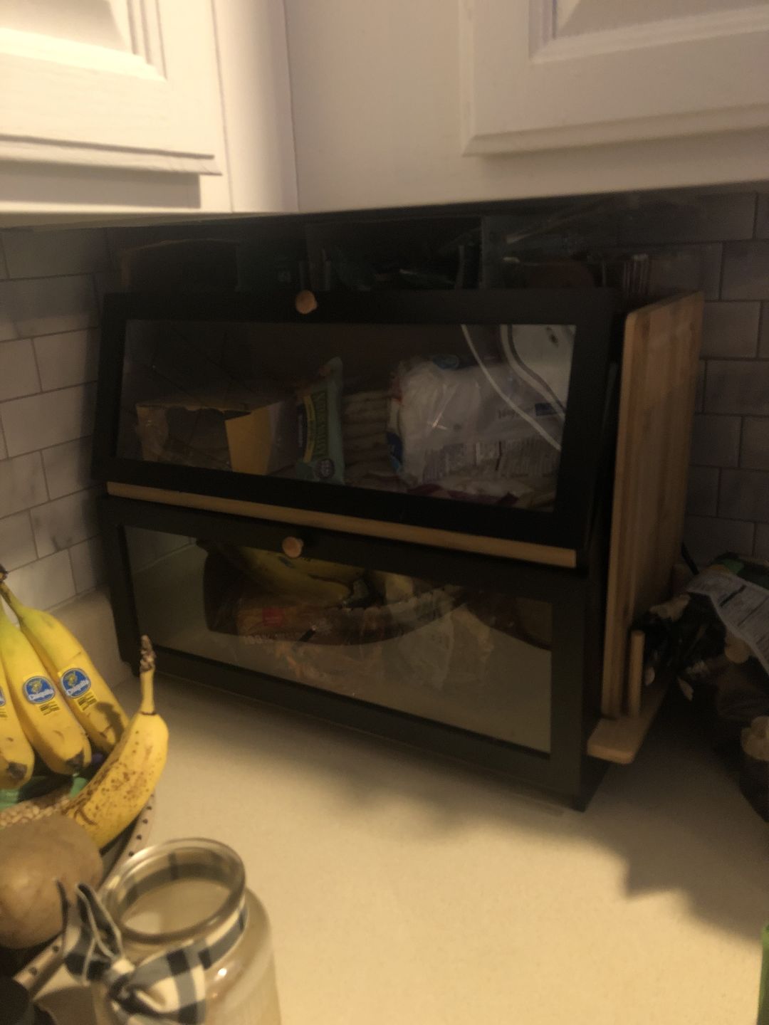 Customer photo review of Large Capacity Bread Storage Bin with Cutting Board