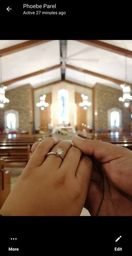 Customer photo review of 1ct Solitaire 6-prong Engagement Ring