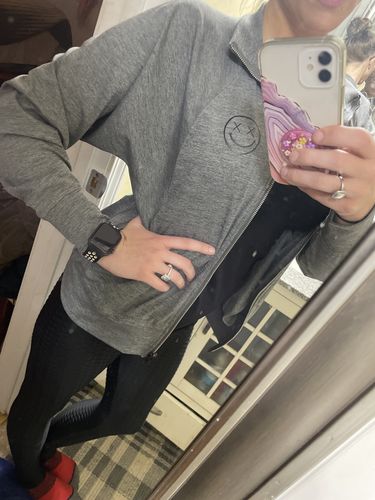 Customer photo review of Salty Savage™ Unisex Performance Full Zip Up Jacket | Marled Gray