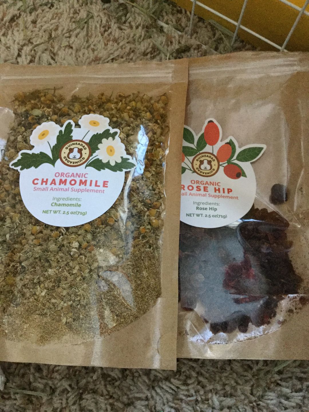 Customer photo review of GuineaDad Nourish Series - Herbal Supplement Healthy Treats for Guinea Pigs