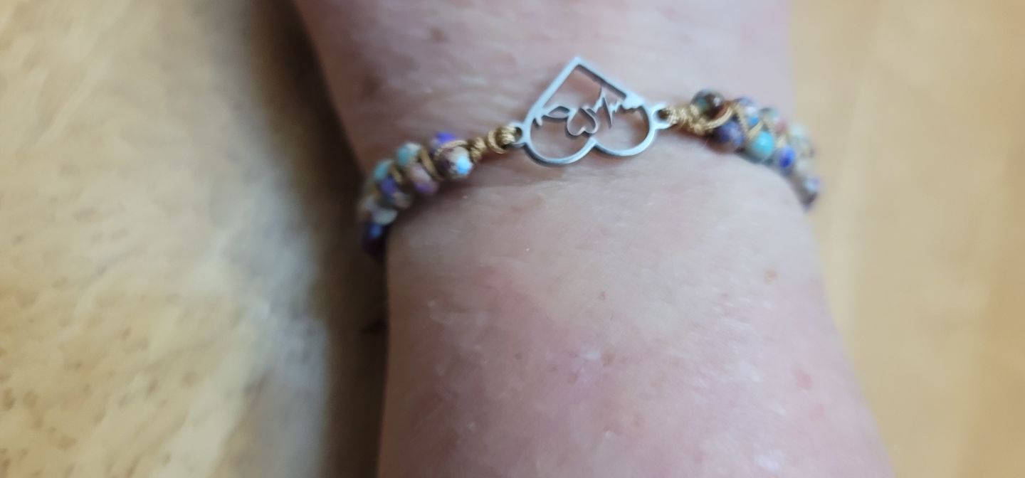 Customer photo review of Heartbeat Charm Healing Bracelet