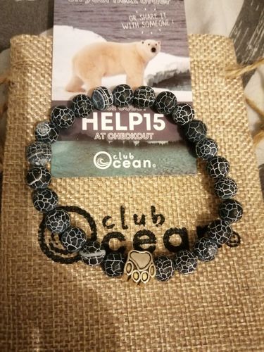 Customer photo review of "Polar Bear" Tracking bracelet