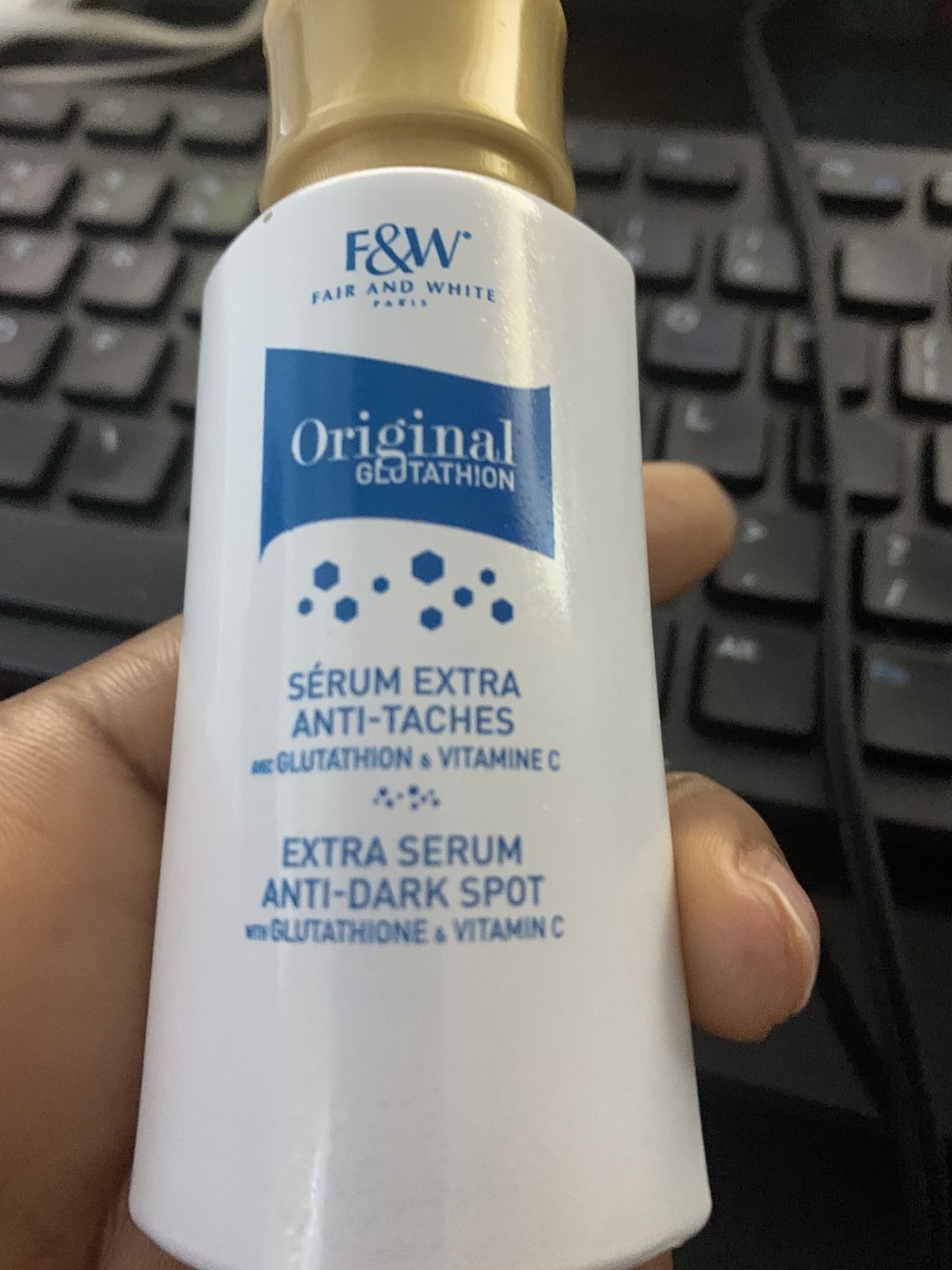 Customer photo review of Fair and White Glutathion Extra Serum Anti-Dark Spot 30ml / 1.01 Fl Oz