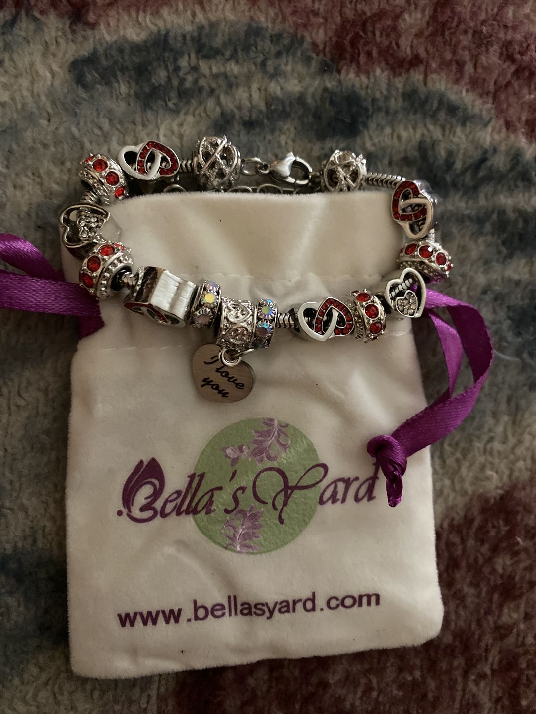 Customer photo review of I Love You Bracelet
