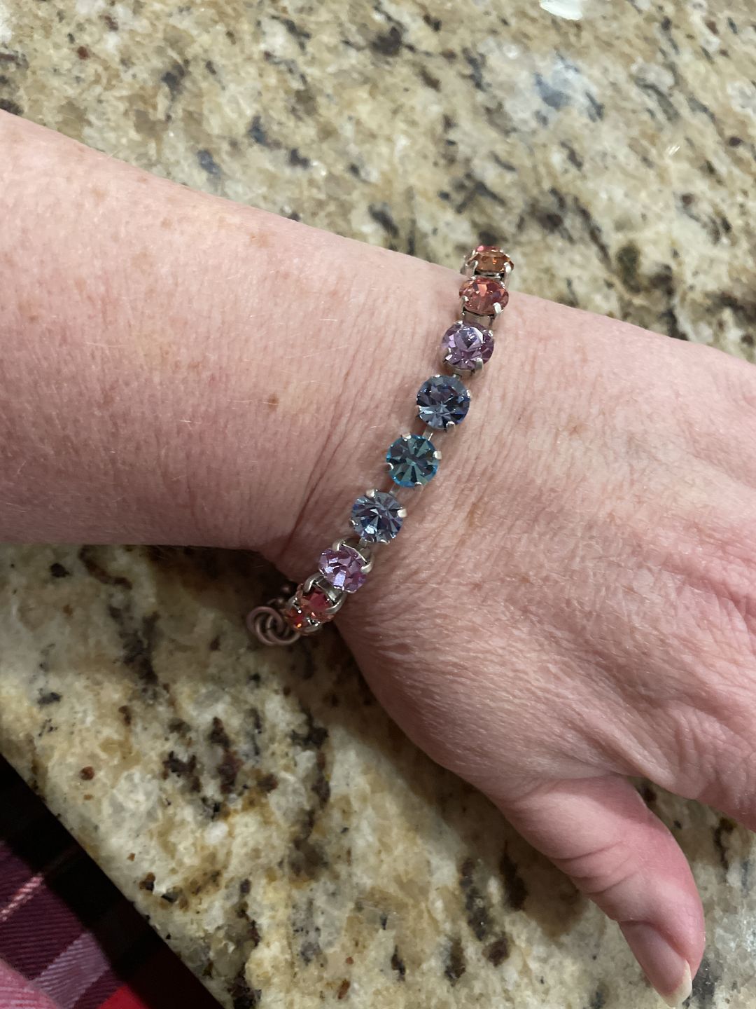 Customer photo review of Arista Bracelet in Cotton Candy Ombré