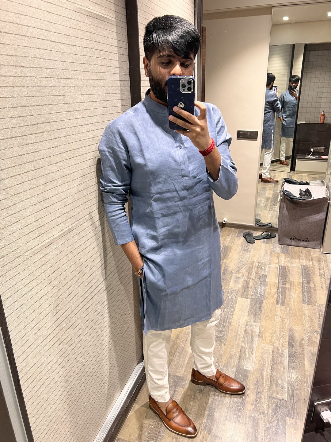 Customer photo review of Cognac Penny Loafers
