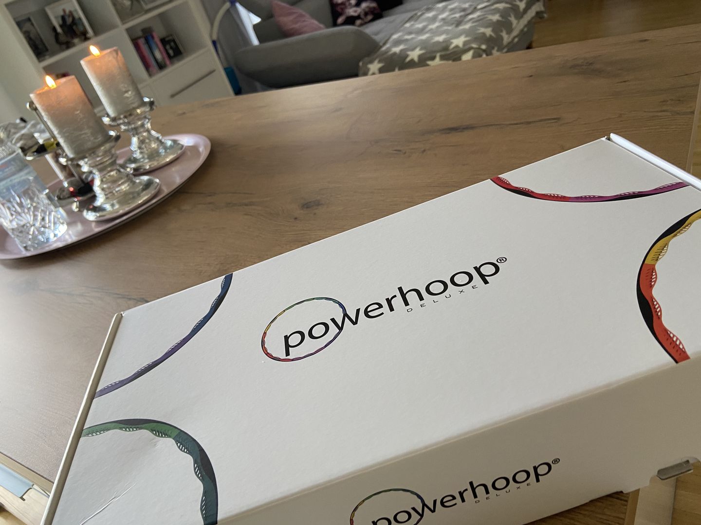 Customer photo review of Pink Weighted Hula Hoop - Powerhoop Deluxe - 1.9kg