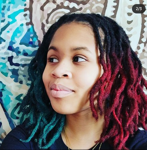 Customer photo review of Temporary Hair Color Pomade- Vegan