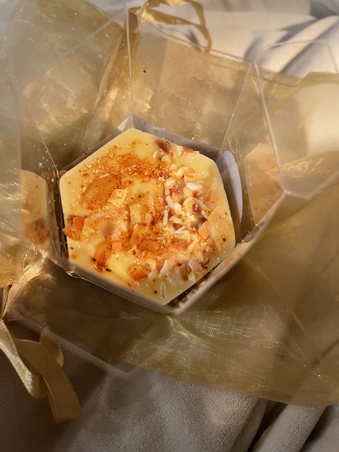 Customer photo review of Passionfruit Tajin Mendiants
