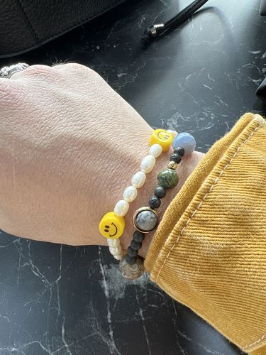 Customer photo review of Multi Smiley Bracelet 😀