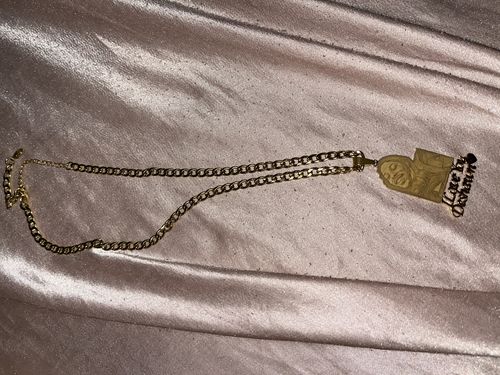 Customer photo review of Lovers Charm™ 18K Custom Engraved Necklace