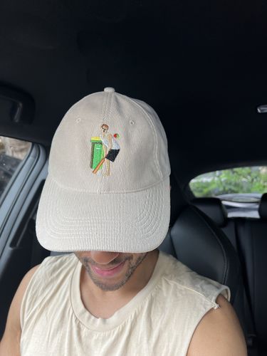 Customer photo review of Backyard Cricket - White Corduroy Hat