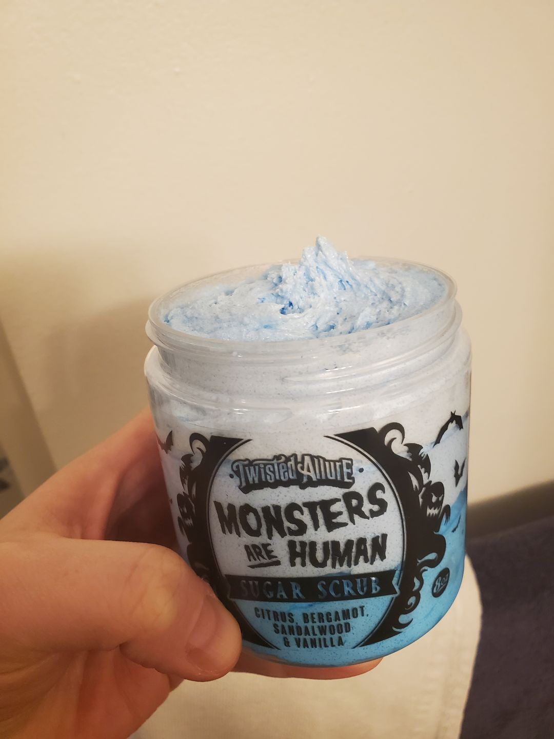 Customer photo review of Monsters are Human Sugar Scrub