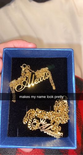 Customer photo review of Classic Custom Name Necklace