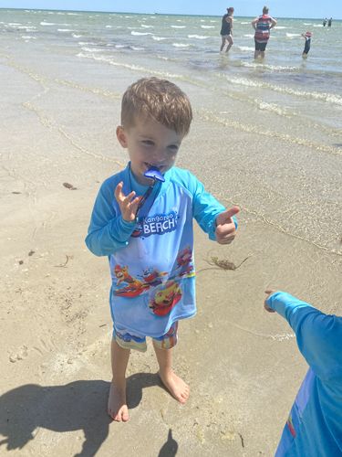 Customer photo review of Shark Tooth Sensory Chew Necklace