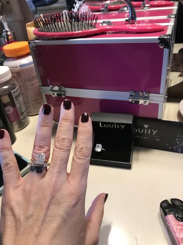 Customer photo review of Louily Luxurious Yellow Gold 5.0 Carat Radiant Cut Wedding Set for Women In Sterling Silver