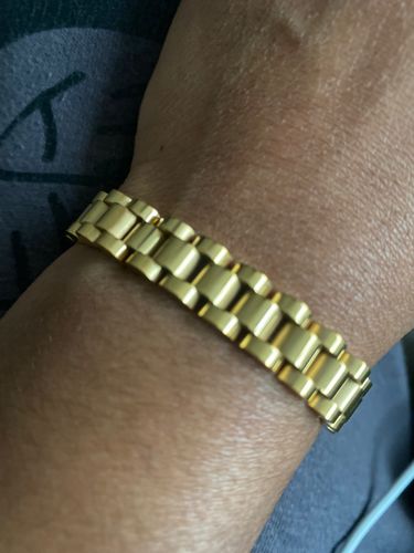 Customer photo review of 18K Gold Watch Strap Bracelet | Ring