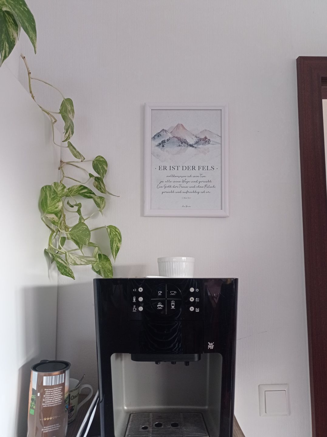 Customer photo review of Poster "Er ist der Fels" · A3 / A4 · Bibelvers Deutsch