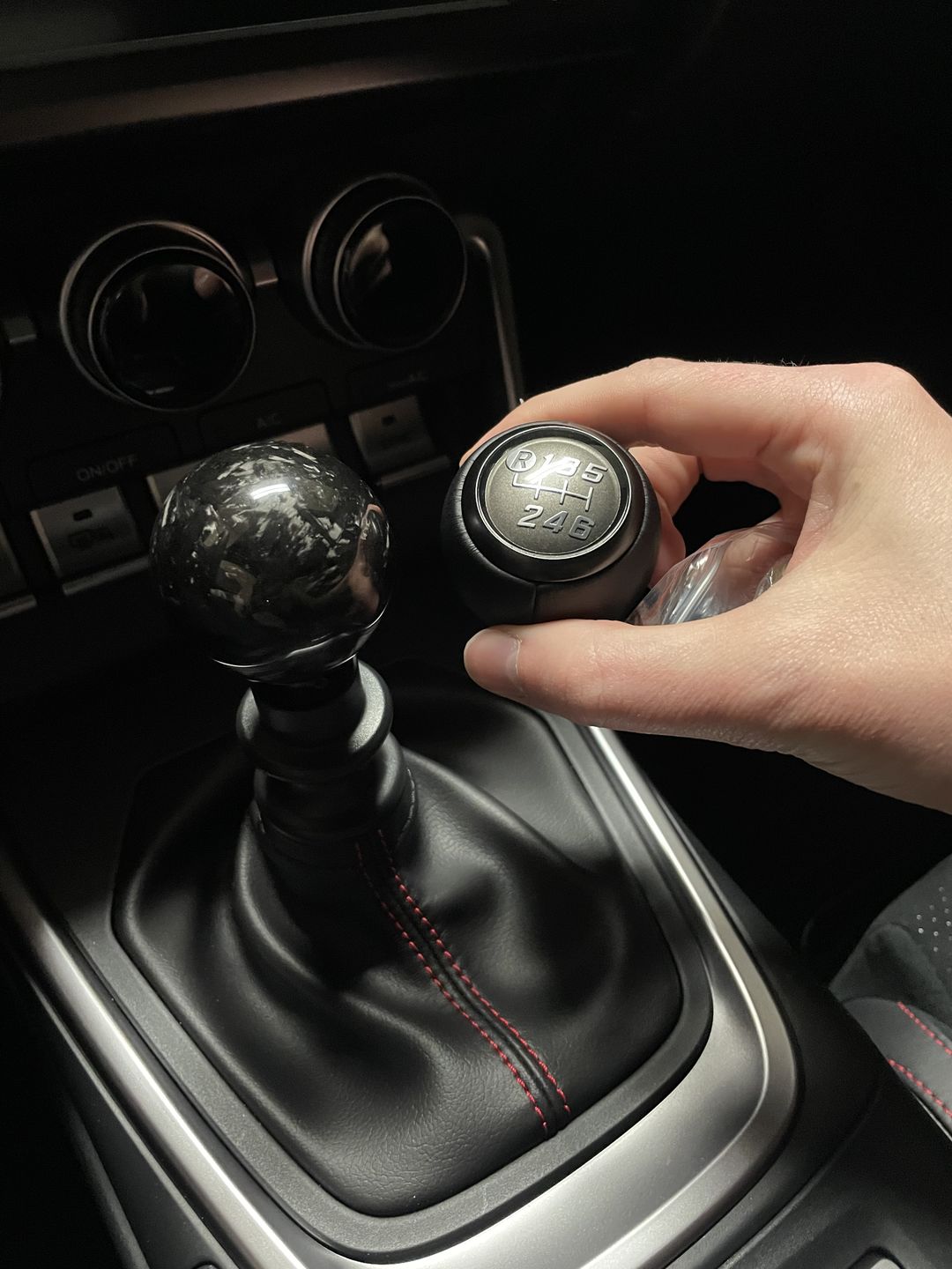 Customer photo review of Forged Carbon Fiber Shift Knob
