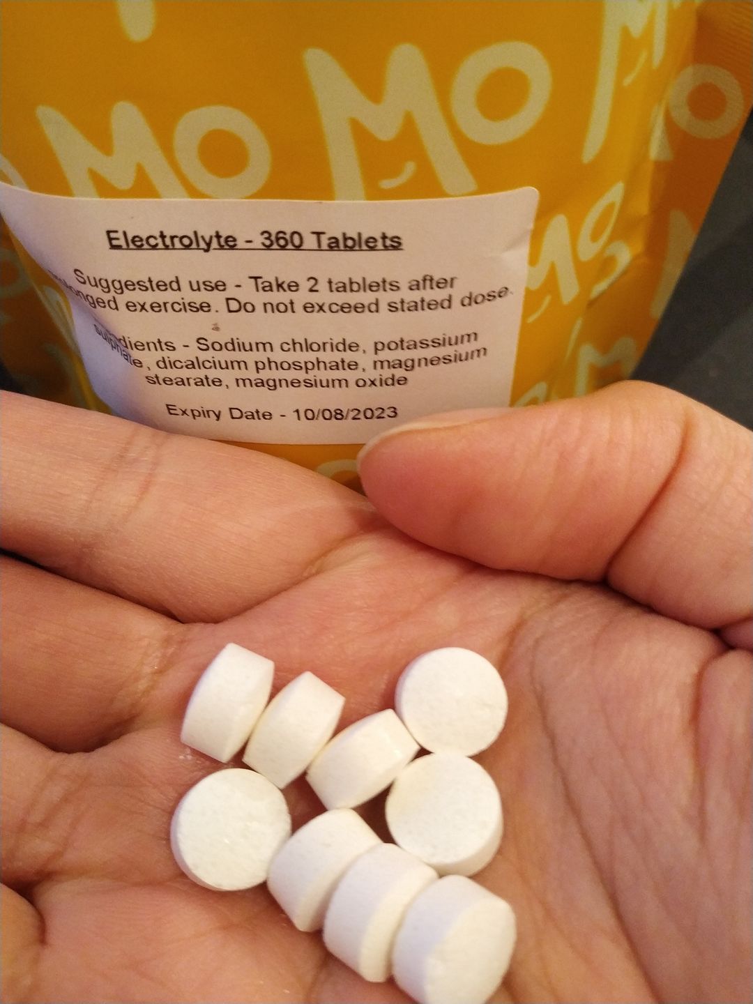 Customer photo review of Electrolyte Tablets