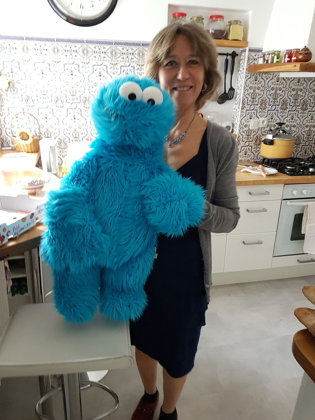 Customer photo review of Cookie Monster Marionnette Sesame Street