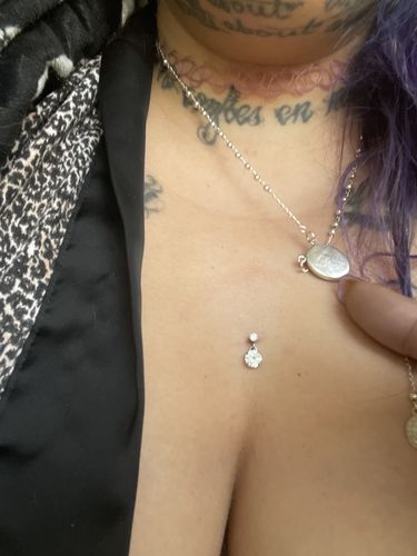 Customer photo review of Kira Diamond Dangling Dermal