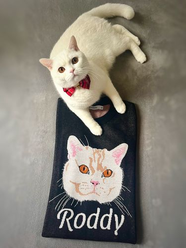 Customer photo review of Portrait Only Pet Custom Sweater