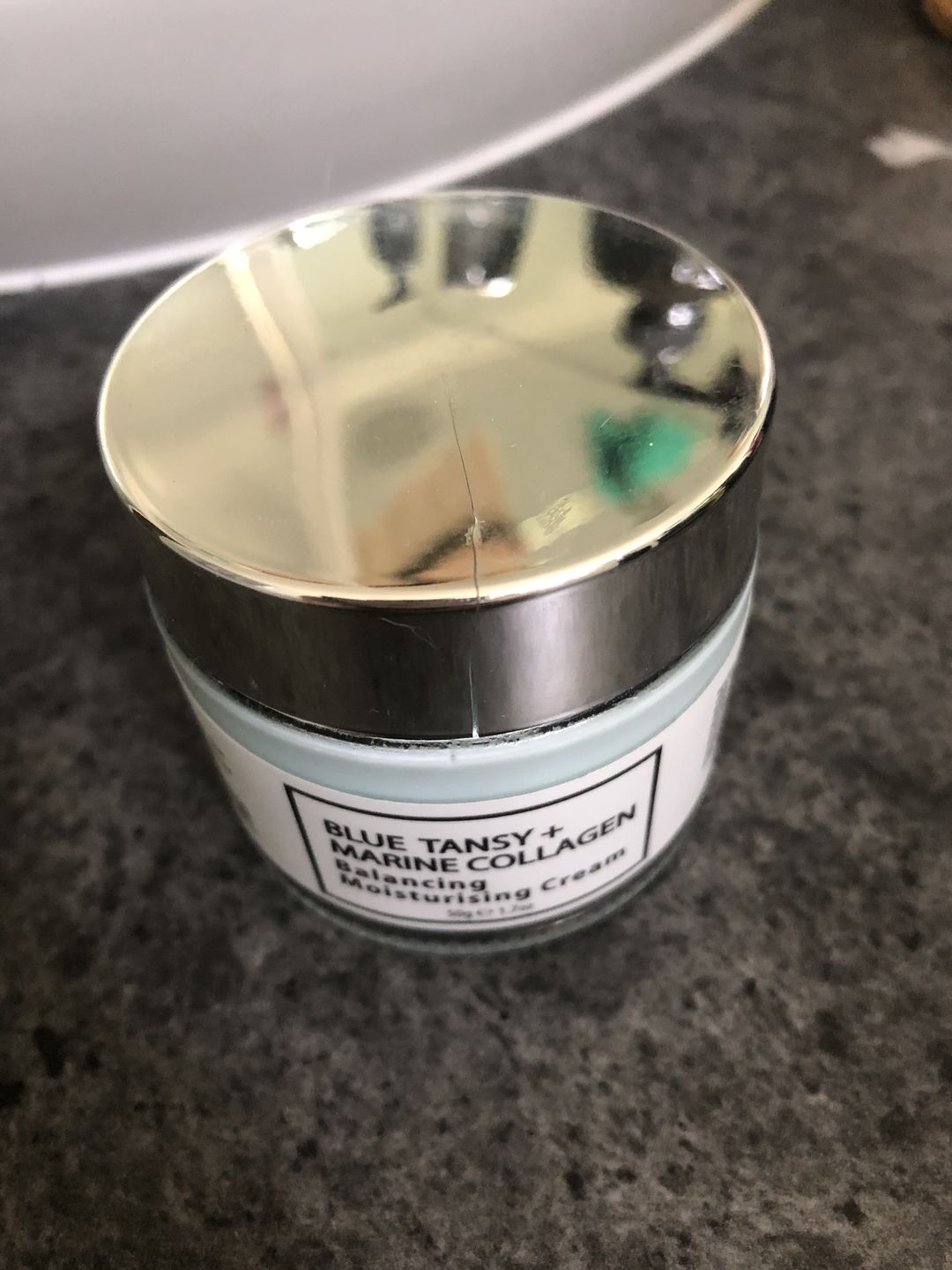 Customer photo review of Blue Tansy + Marine Collagen Balancing Moisturising Cream