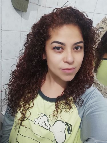 Customer photo review of Curly Ash Blonde