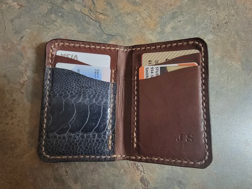 Customer photo review of No.52 | Leather Vertical Wallet (Digital Pattern)