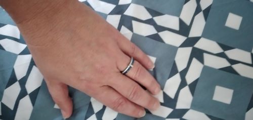 Customer photo review of Bague Faustine - Argent & Céramique Bleu