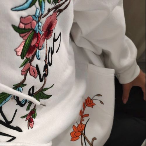 Customer photo review of Cherry Blossom Embroidered Hoodie