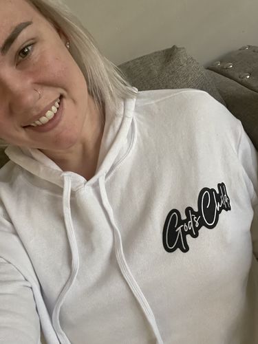 Customer photo review of Lightweight Modest Cropped Hooded Sweatshirt
