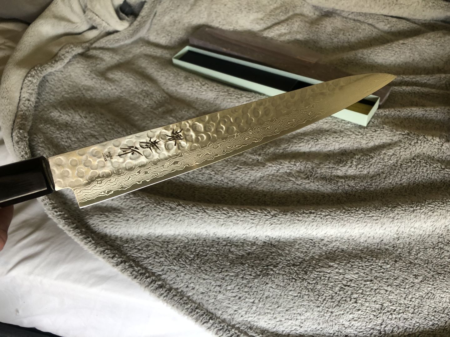 Customer photo review of Sakai Takayuki 45 Layer Damascus Wa Sujihiki 240mm (9.4")