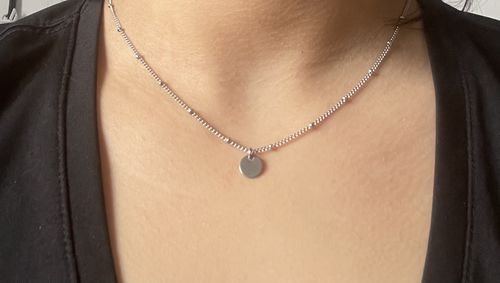 Customer photo review of Delicate Necklace - Silver