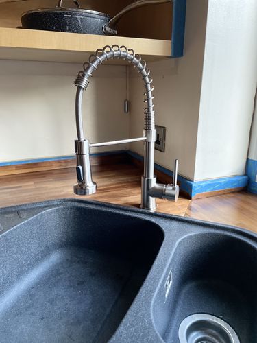 Customer photo review of Spiro Single-Hole Kitchen Faucet with Pull-Down Spring Spout